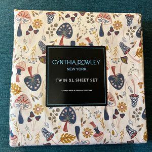 Cynthia Rowley - Mushroom Twin XL Sheets - Dorm Sized (Blanket Available Also!)